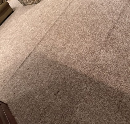 Completed carpet stretching work by YesSir Services