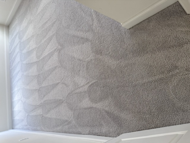 After carpet cleaning: groomed carpet result